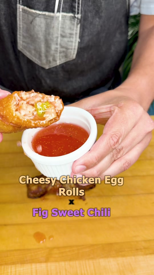 Egg Rolls with Chicken, Jalapeño, and Beaufort Cheese